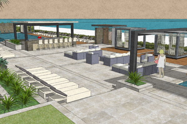 Aloft Hotel pool area