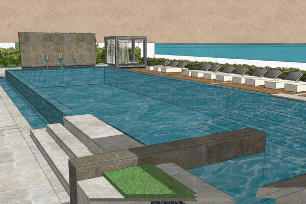 Aloft Hotel pool area
