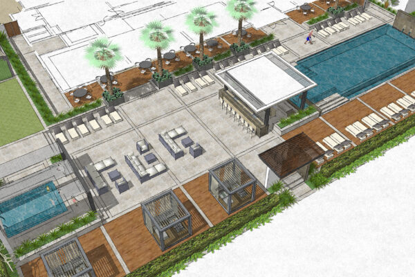 Aloft Hotel pool area