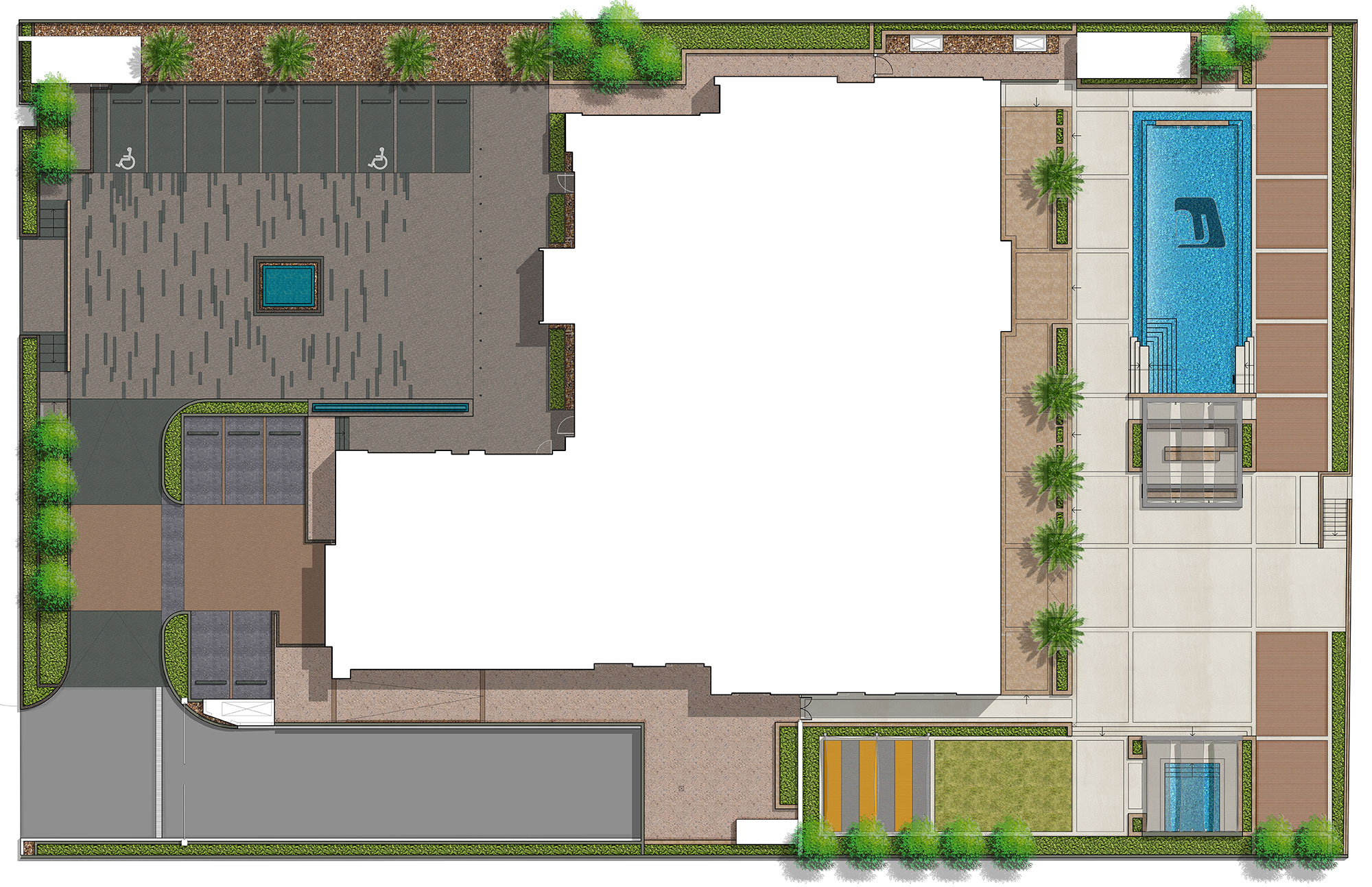 Aloft Hotel pool area
