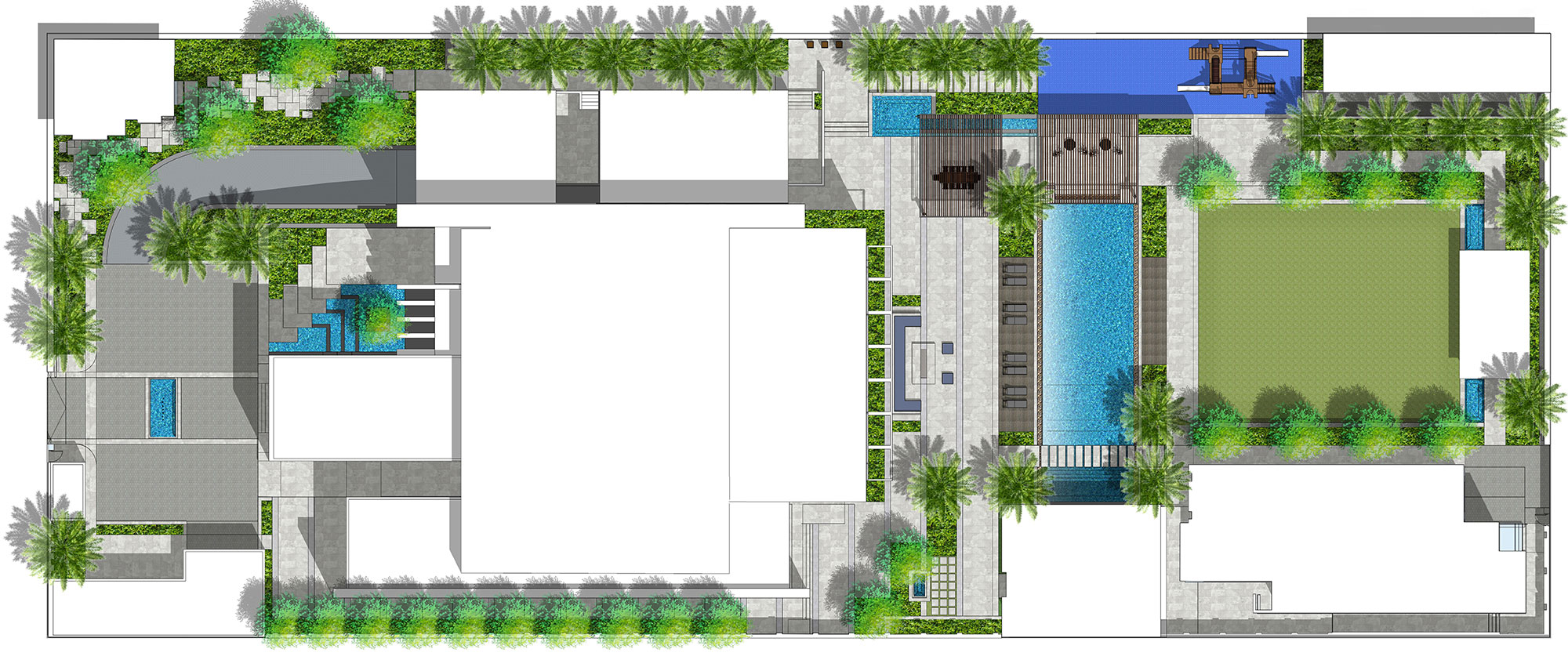 Private Villa - Abu Dhabi - Rendered Plan