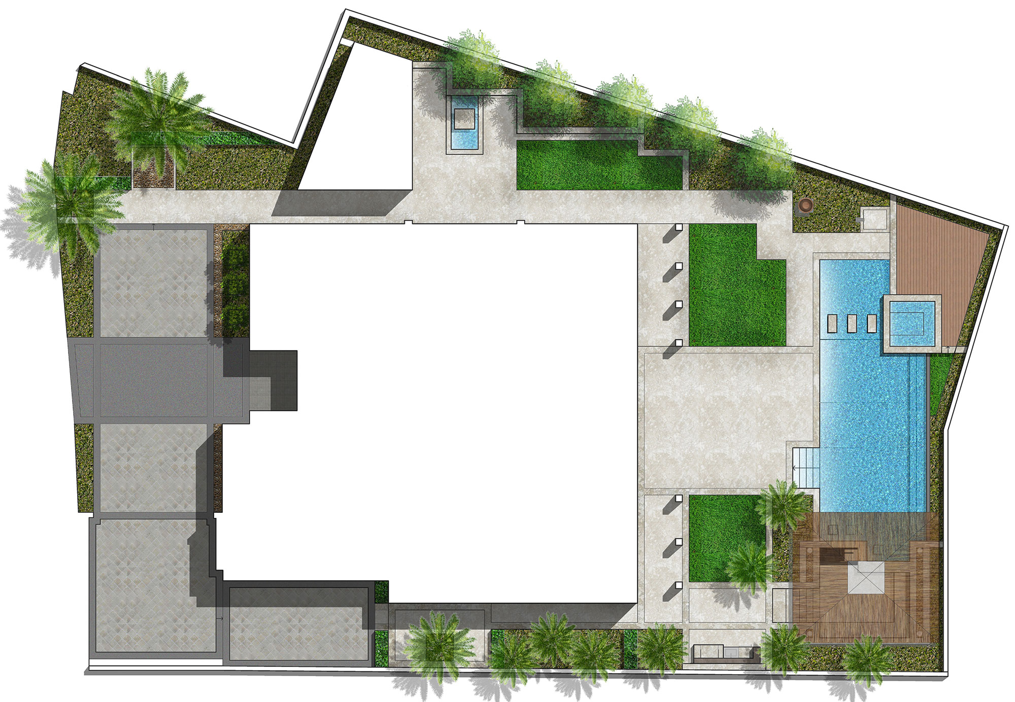 Private Villa - Meadows - Rendered Plan