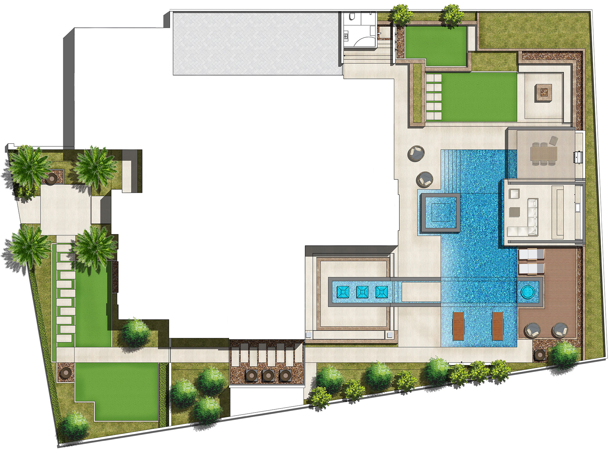 Private Villa - Victory Heights - Rendered Plan
